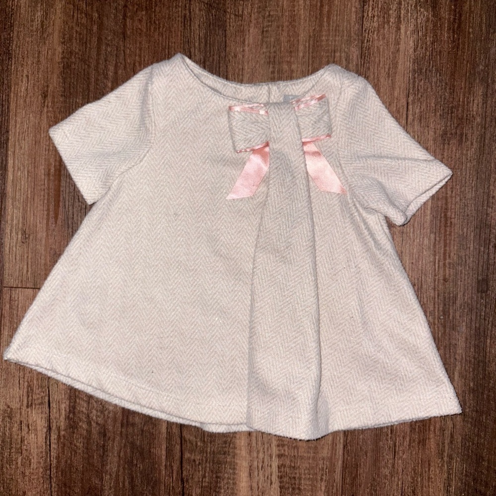 Baby Tahari Pink and White Blouse Elegant Design No Callouts